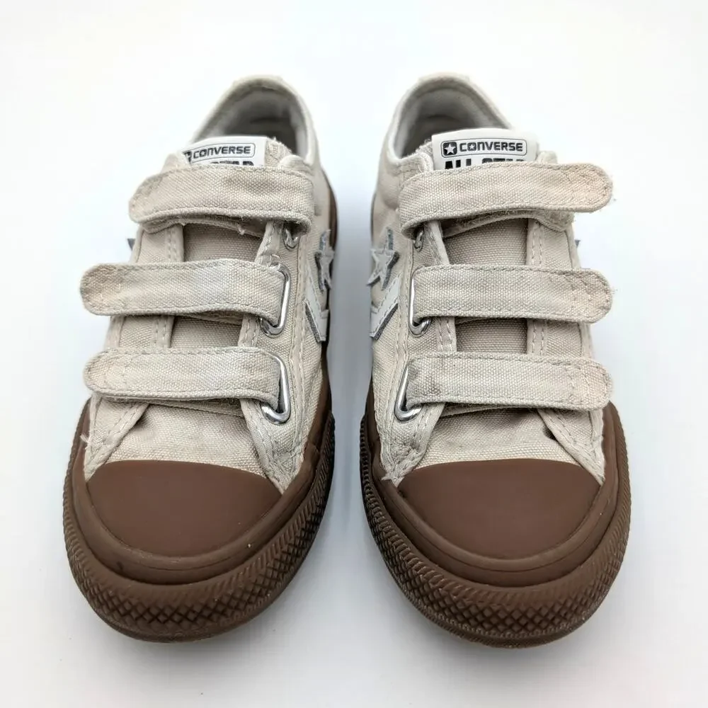 Converse Star Player 76 Gum Rubber Easy-On Sneaker Kids' Light Dune Sz US13 EU31